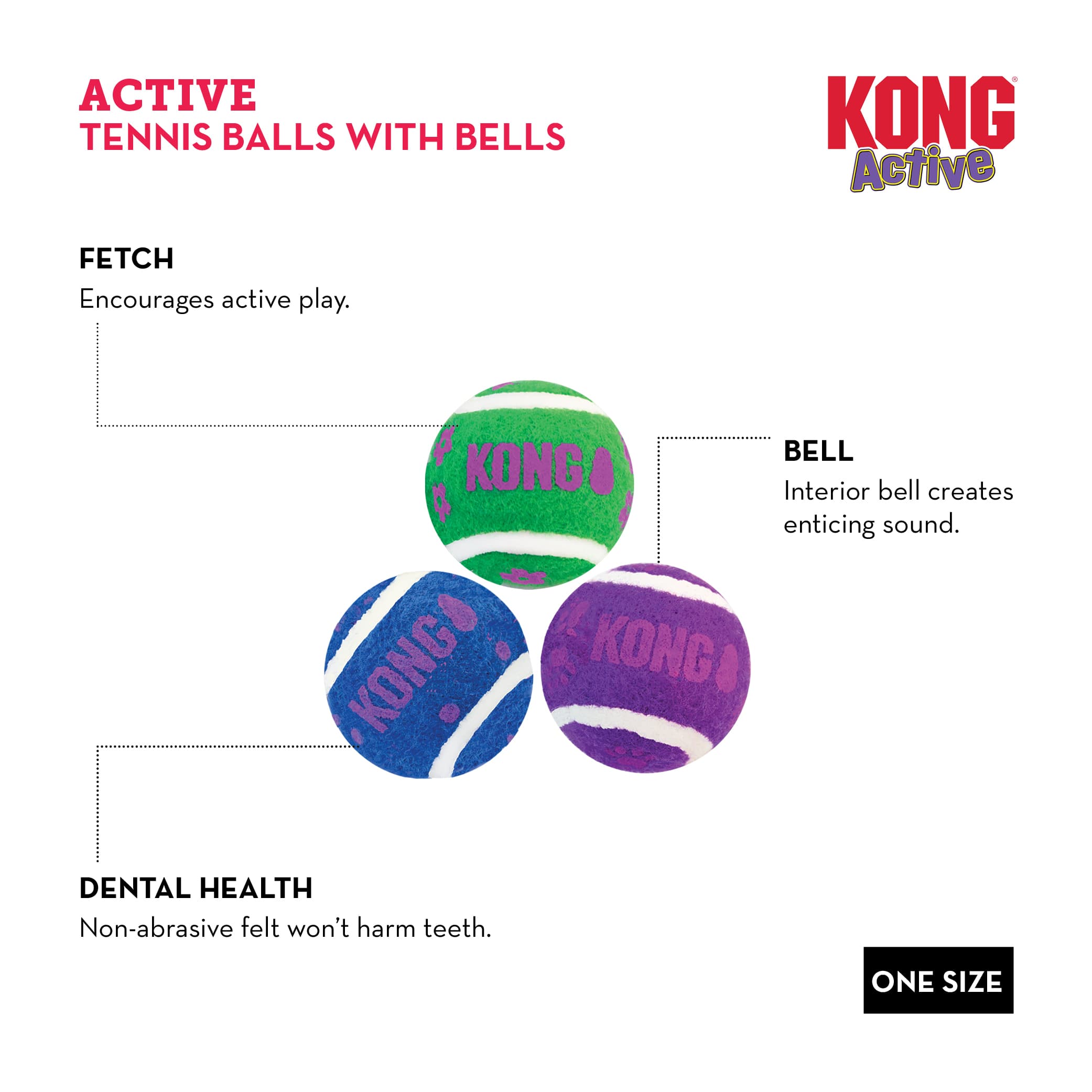 Kong cat tennis ball (3 pack)