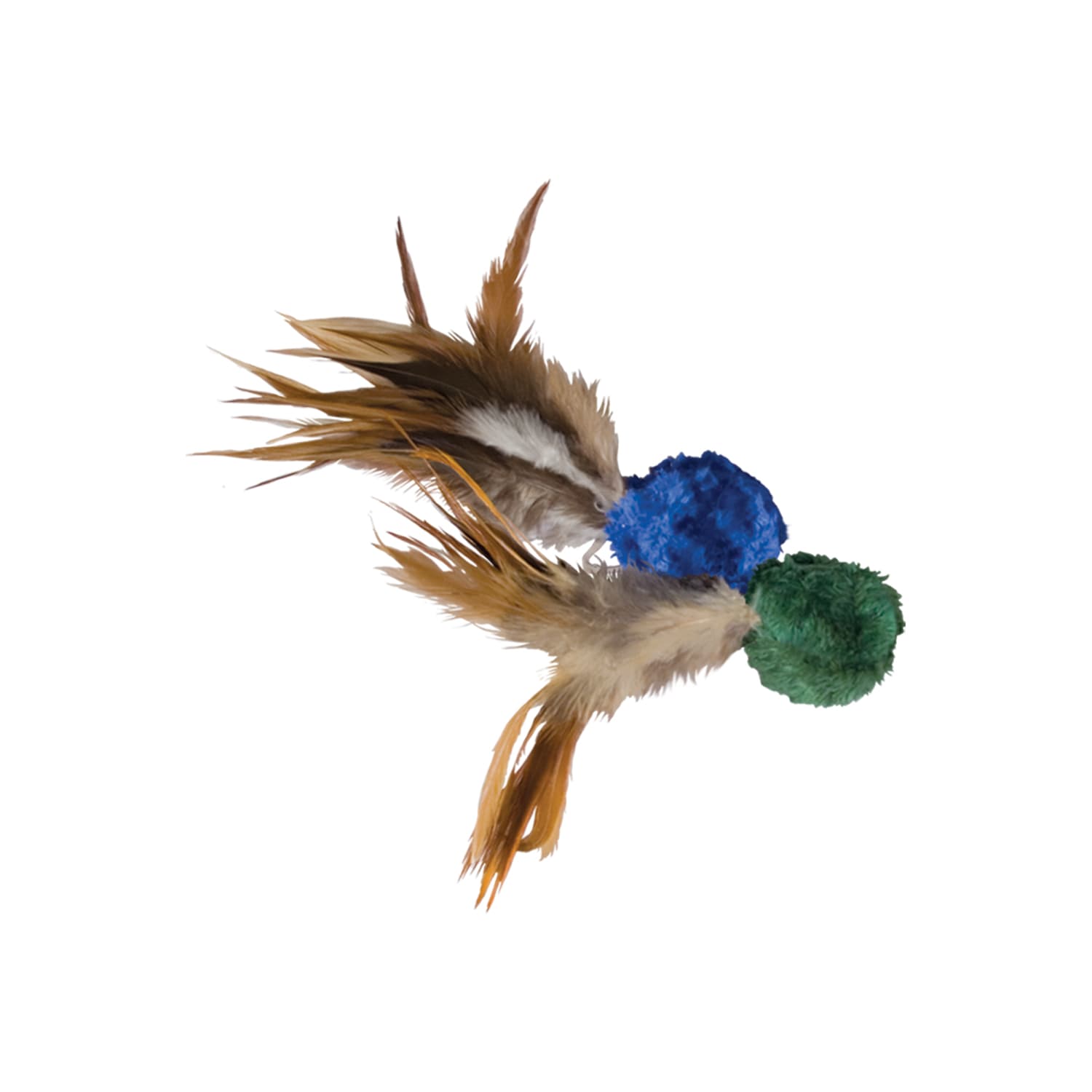 KONG Crinkle ballm plush toynw ith feathers