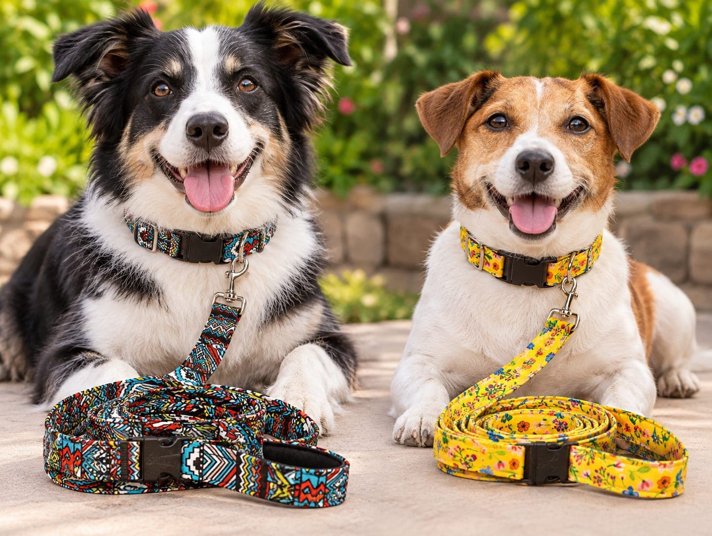 Handmade collar and lead set